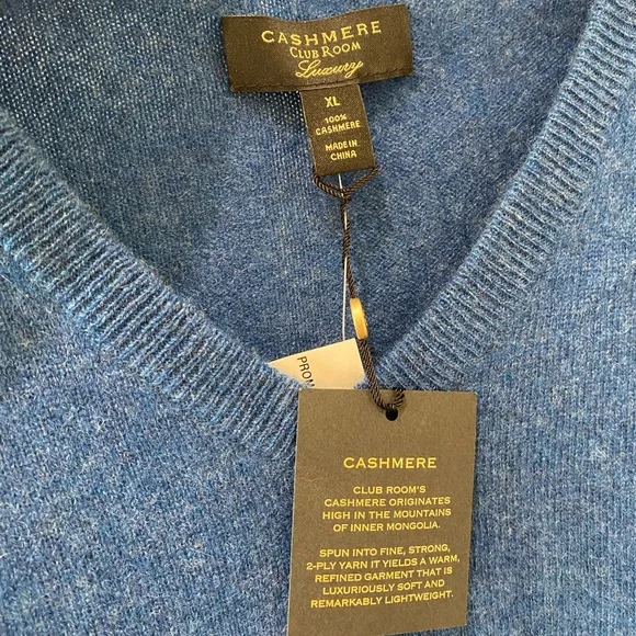 Club Room 2-ply 100% Cashmere XL 🔥Club Room 100% Cashmere Crew